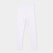 Legging long coton taille &eacute;lastiqu&eacute;e blanc fille