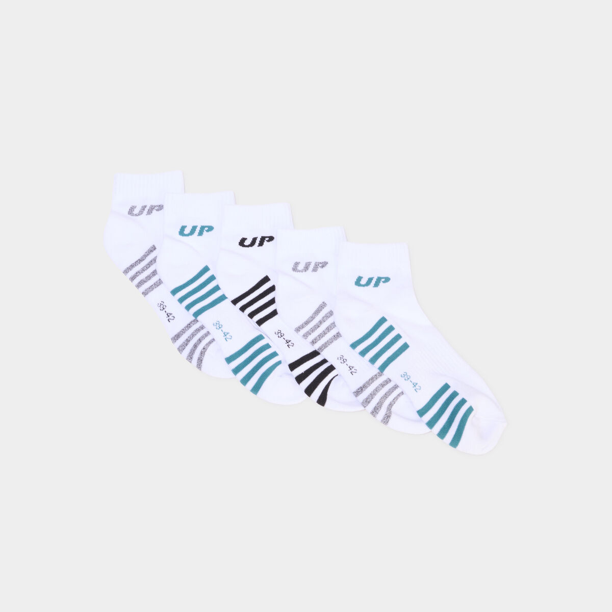 Lot 5 paires socquettes blanc homme