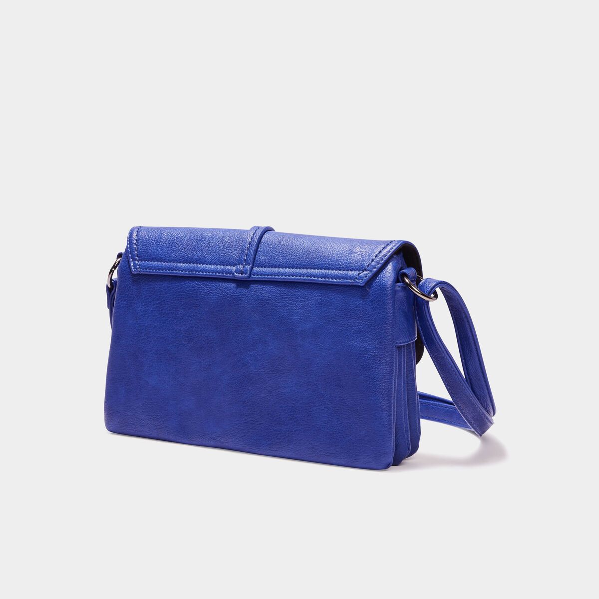 Sac bandoulière à rabat rectangulaire bleu roi femme