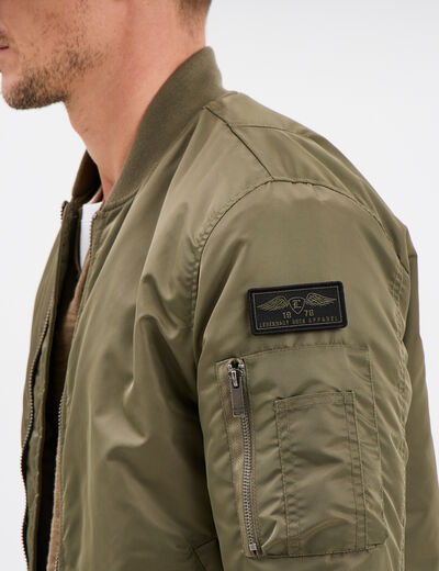 Blouson bomber d&eacute;perlant Liberto vert kaki homme