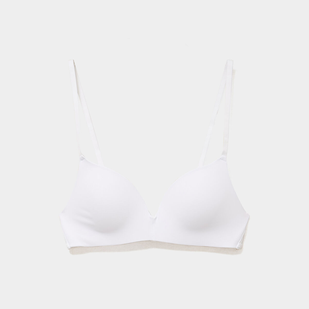 Soutien-gorge triangle bretelles fines blanc femme