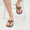Mules plates marron homme