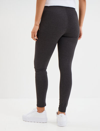 Legging taille élastiquée gris foncé femme