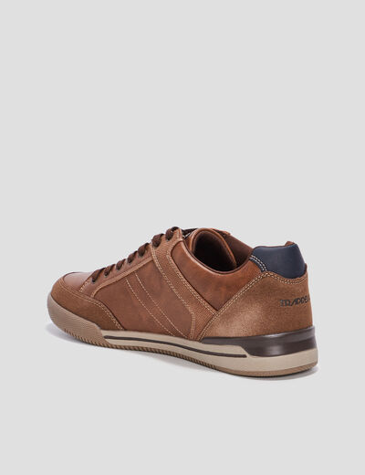 Sneakers semelles plates marron homme