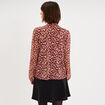 Blouse col lavalli&egrave;re manches longues bordeaux femme