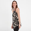 Débardeur asymétrique Mosquitos noir femme