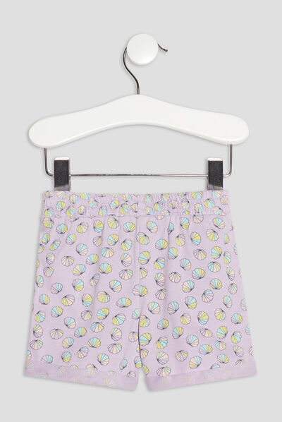 Lot 2 shorts violet clair bébé fille