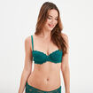 Soutien-gorge emboîtant paddé dentelle vert foncé femme