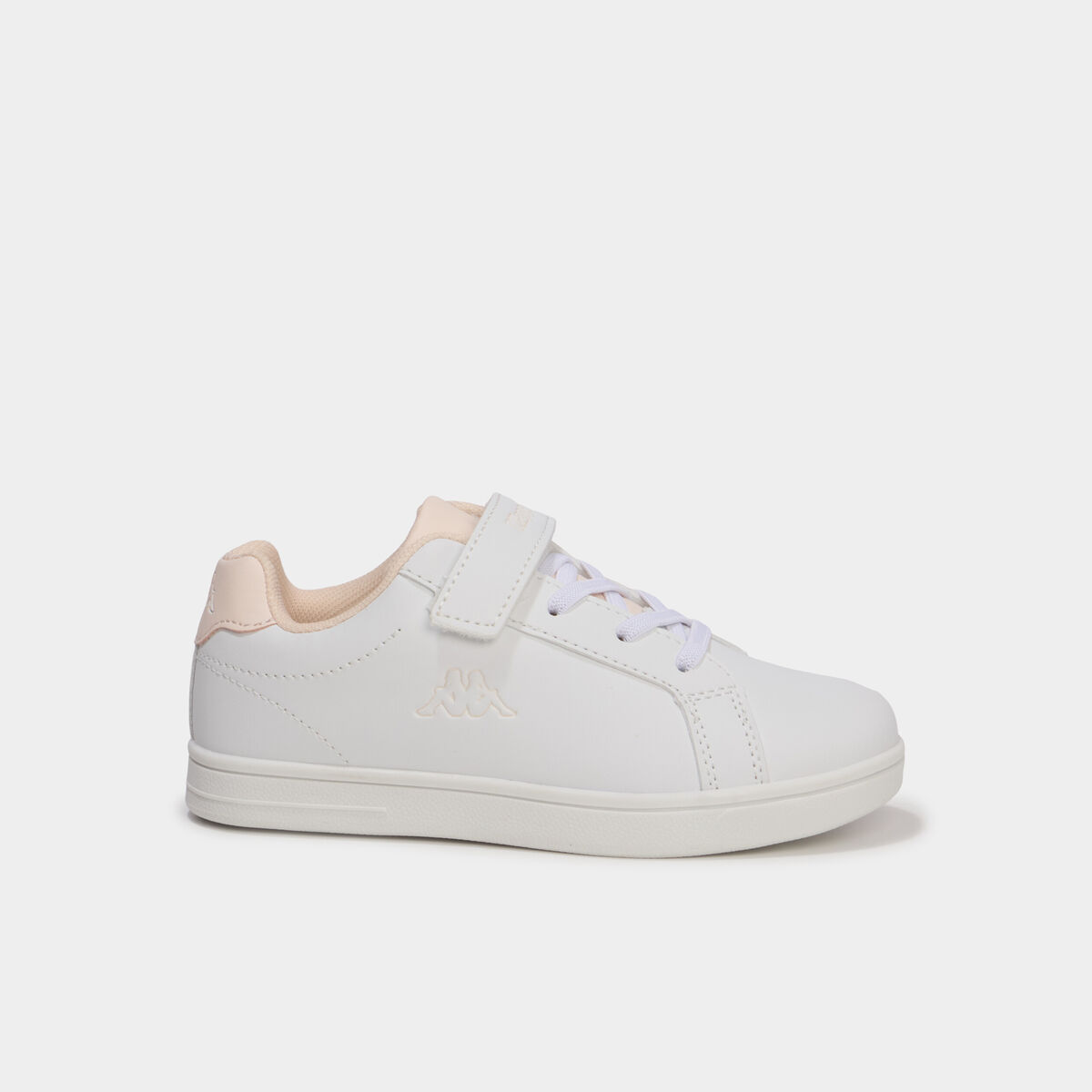 Tennis basses &agrave; scratchs Kappa FENIT rose pastel fille