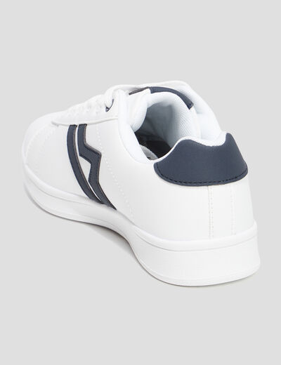 Tennis basses à lacets Creeks Thisto blanc garçon