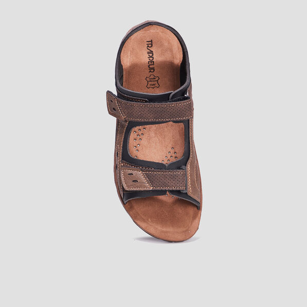 sandales a scratchs marron homme Sandales à scratchs marron homme