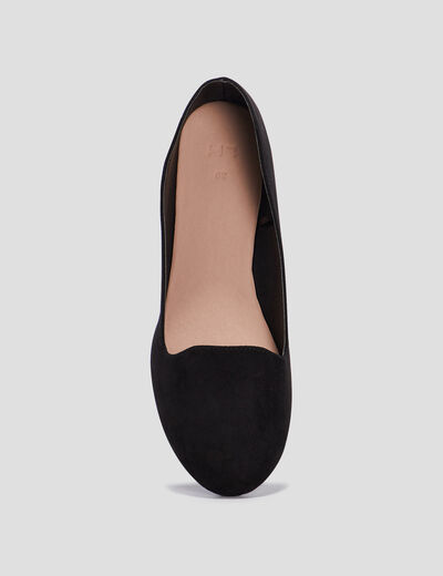 Ballerines esprit mocassins noir femme