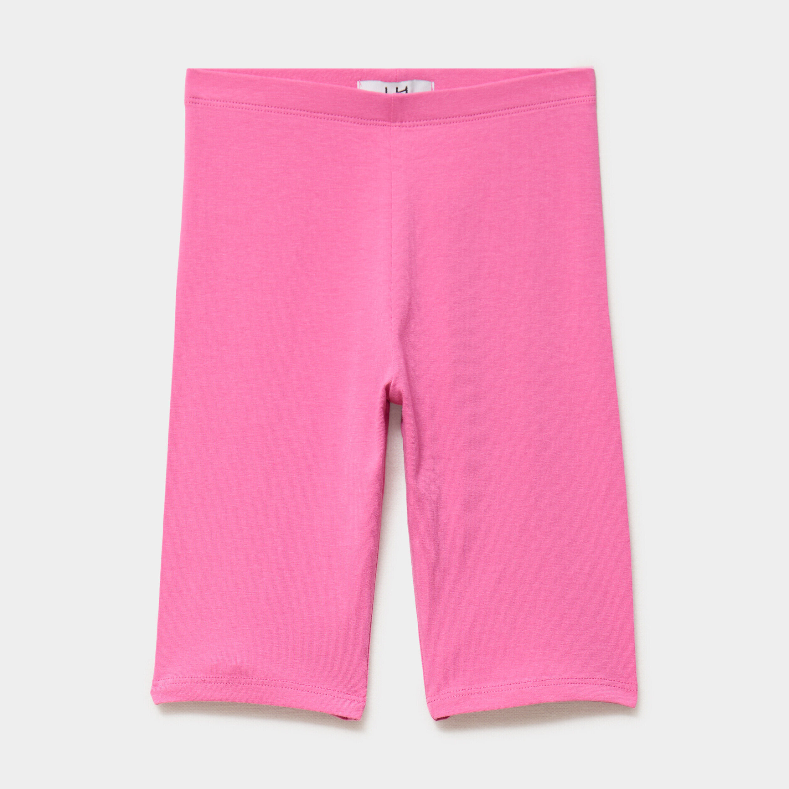 Short cycliste coton taille élastiquée rose fushia fille LH