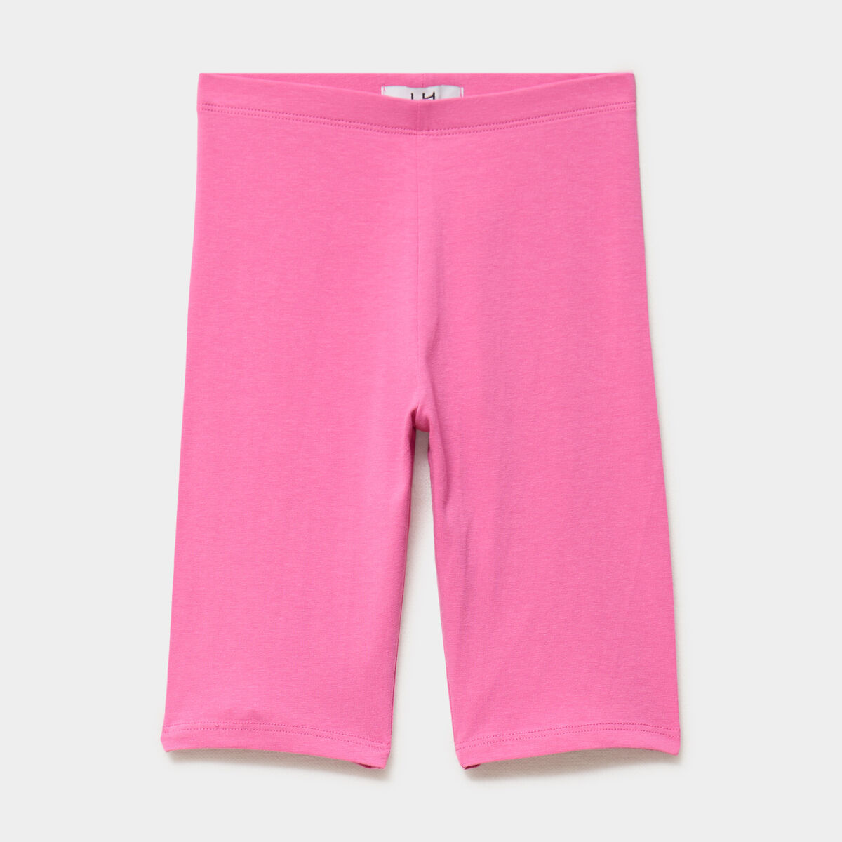 Short cycliste coton taille &eacute;lastiqu&eacute;e rose fushia fille