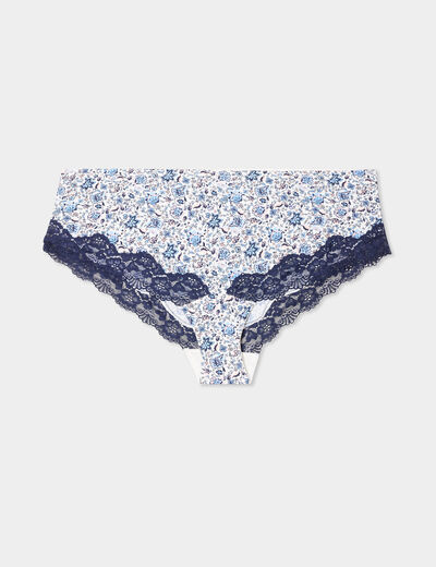 Shorty microfibre blanc femme grande taille
