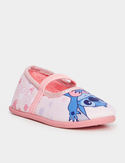 Chaussons ballerines Stitch rose fille