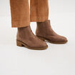 Boots chelsea talons 4 cm taupe femme