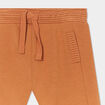 Pantalon de jogging molletonn&eacute; marron cognac b&eacute;b&eacute; gar&ccedil;on