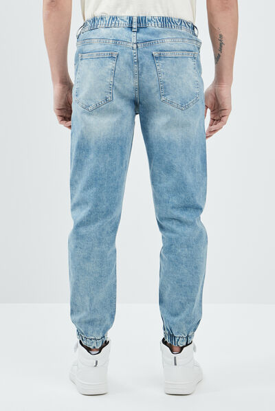 Jeans regular denim bleach homme