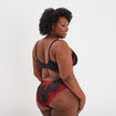 Soutien-gorge corbeille en dentelle rouge femme grande taille