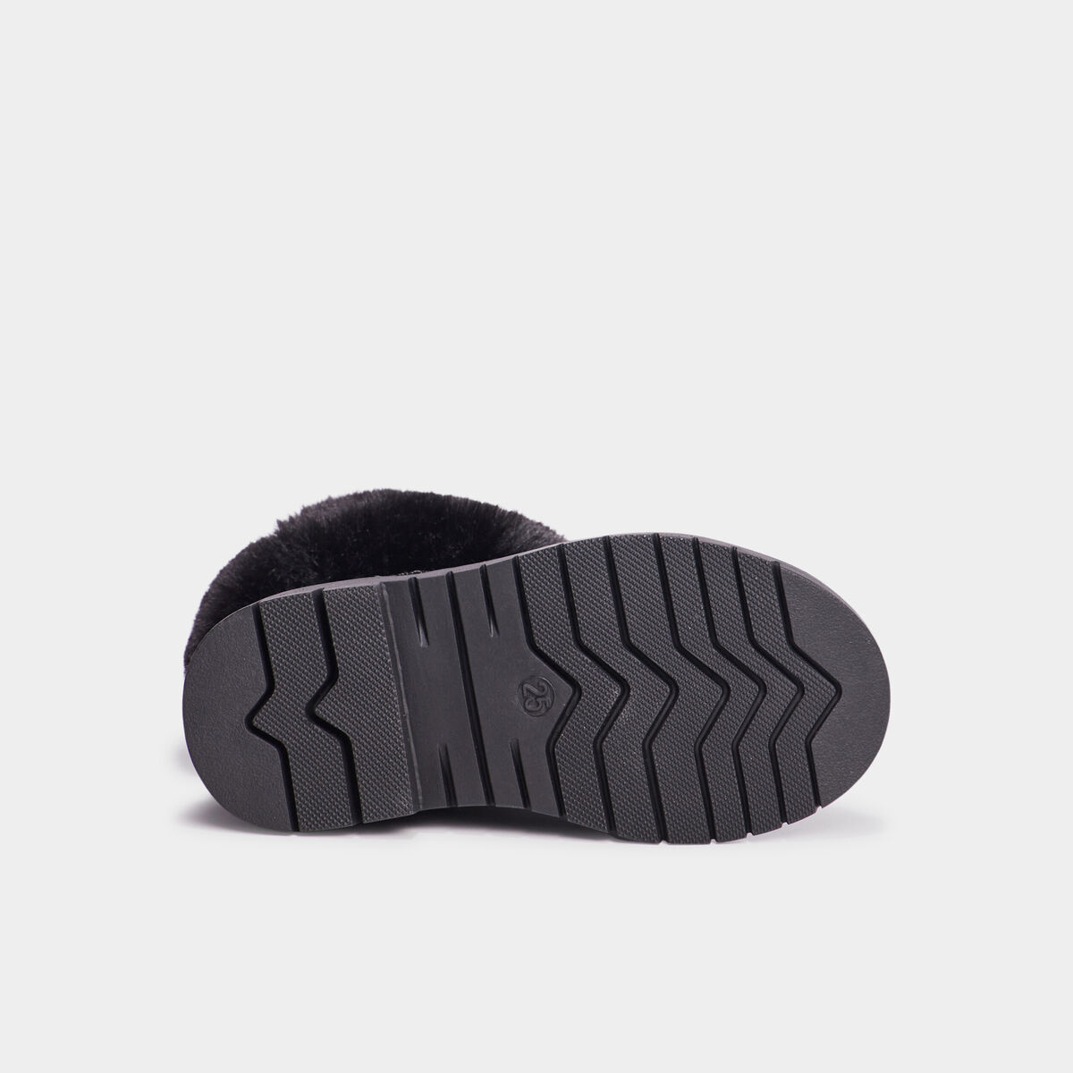 Bottines vernies fausse fourrure noir fille