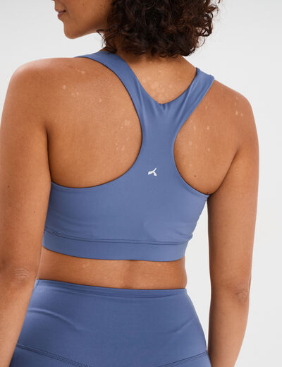 Brassi&egrave;re de sport dos nageur bleu fonc&eacute; femme