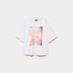 T-shirt oversize manches courtes coton blanc femme grande taille