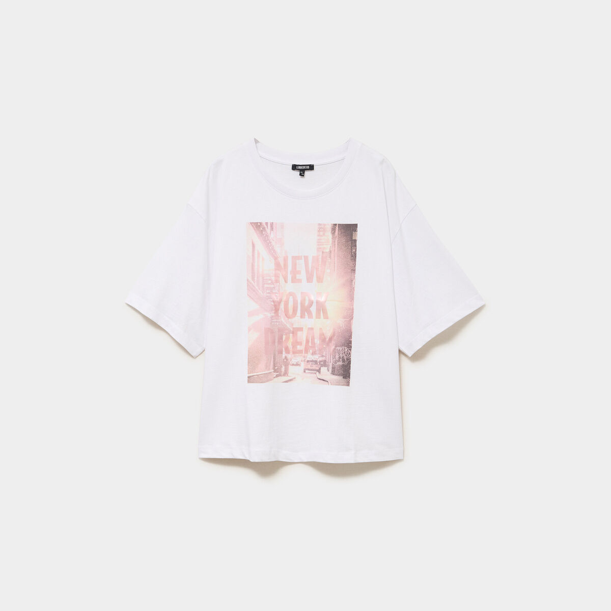 T-shirt oversize manches courtes coton blanc femme grande taille
