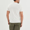 T-shirt col tunisien coton Trappeur blanc homme