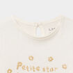 T-shirt manches longues coton blanc b&eacute;b&eacute; fille