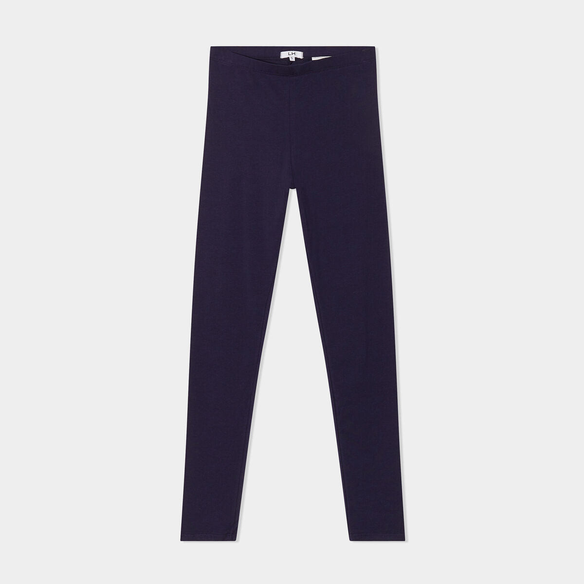 Legging long taille haute bleu marine femme