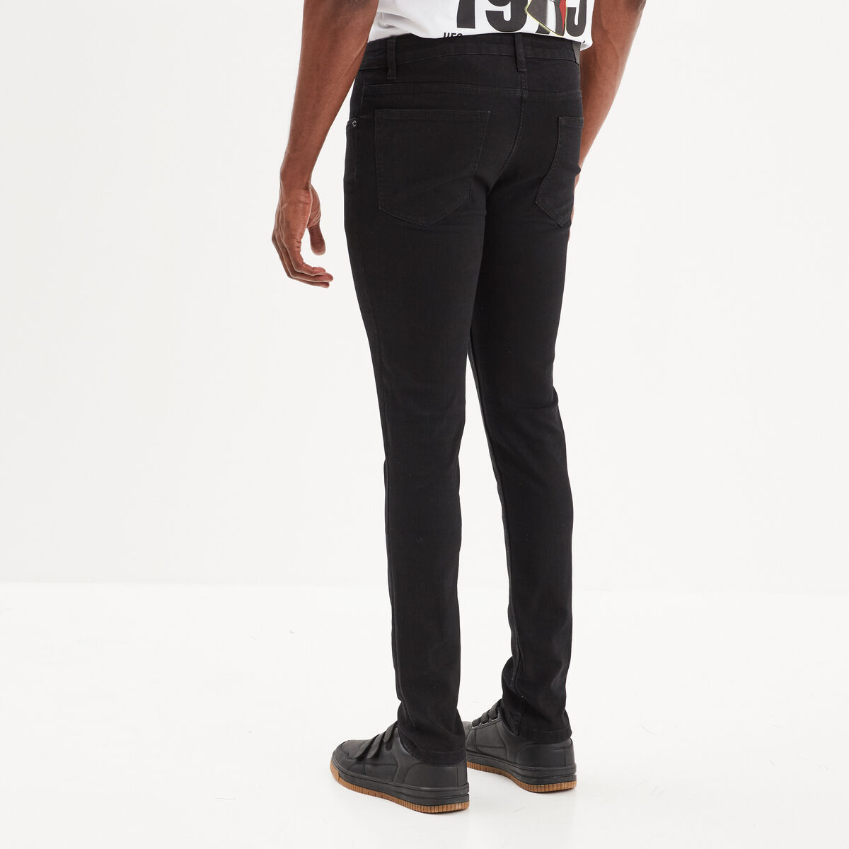 Jeans skinny 5 poches denim noir homme