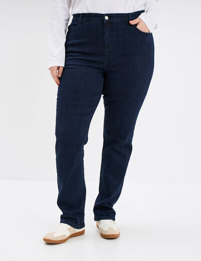 Jeans straight taille haute Modavista denim brut femme grande taille