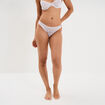 Tanga en dentelle doublure coton blanc femme