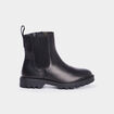Bottines chelsea en cuir noir fille