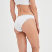 Culotte sans couture effet côtelé blanc femme