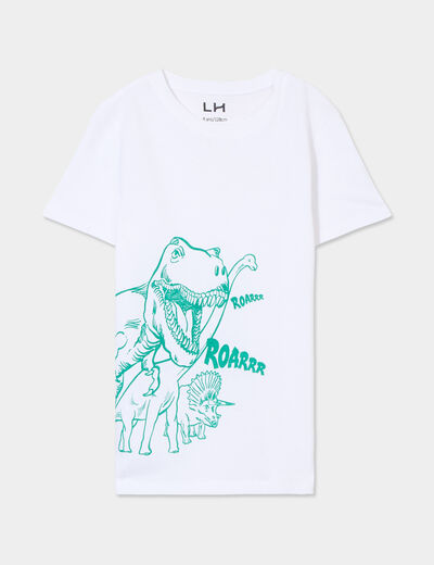 T-shirt manches courtes coton blanc garçon