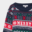 Pull de No&euml;l col rond bleu marine gar&ccedil;on