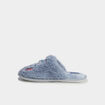 Chaussons mules fausse fourrure Stitch bleu femme