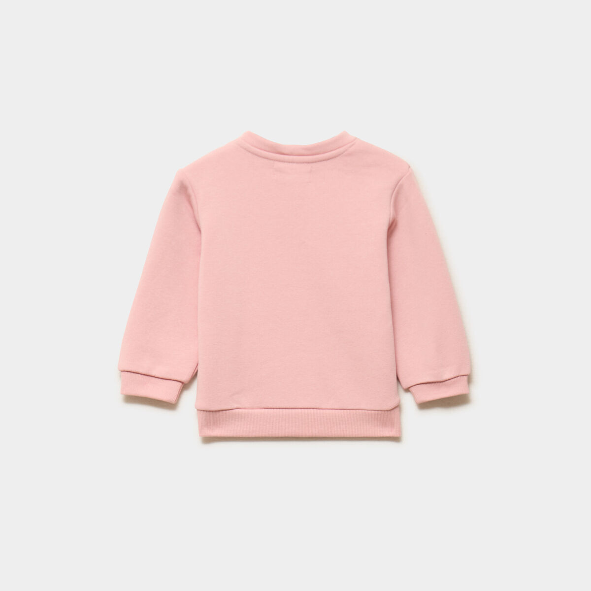 Lot 2 sweats &eacute;paules boutonn&eacute;es rose poudr&eacute;e b&eacute;b&eacute; fille