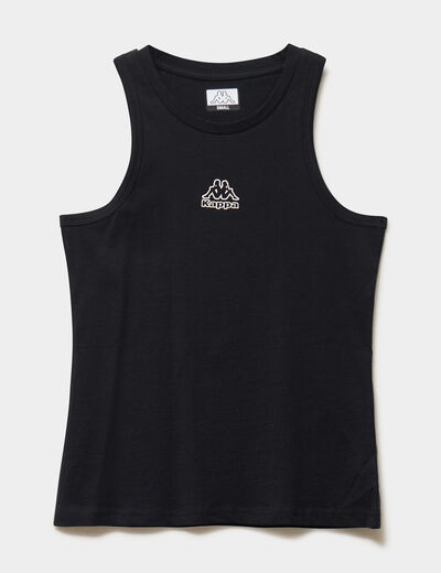 D&eacute;bardeur sans manches coton Kappa noir femme