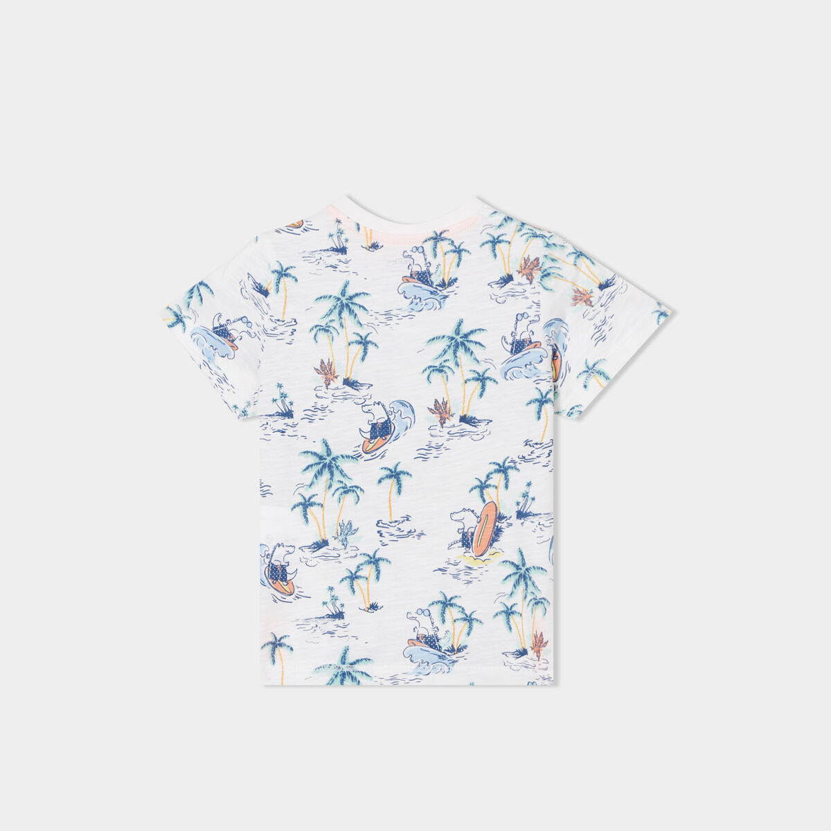T-shirt manches courtes coton Creeks ecru bébé garçon