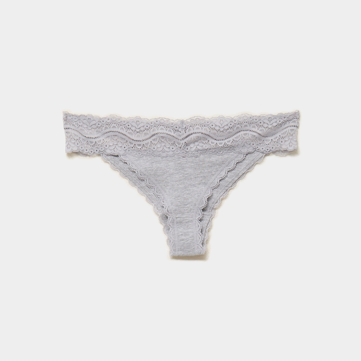 Lot 3 tangas coton majoritaire gris femme