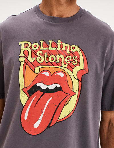 T-shirt manches courtes Rolling Stones gris homme