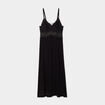 Nuisette longue buste dentelle noir femme