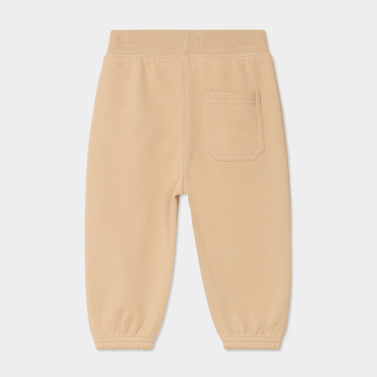 Pantalon jogging taille &eacute;lastiqu&eacute;e coton marron clair b&eacute;b&eacute; gar&ccedil;on