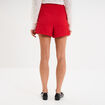 Short droit &agrave; pont rouge femme