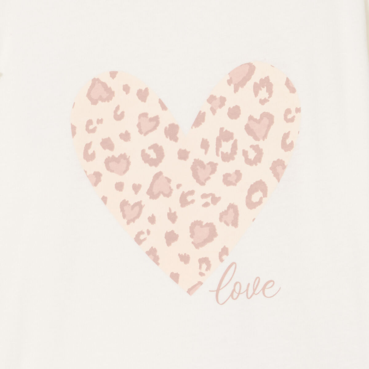 Ensemble pyjama pantalon t-shirt coton blanc fille