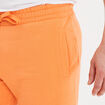 Short jogging molletonné droit orange corail homme