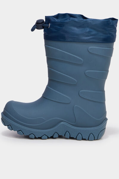 Bottes de pluie doubl&eacute;es bleu gar&ccedil;on